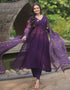 trendy purple faux georgette trendy designer alia cut readymade suit collection with purple micro cotton 13591-acy3610 Close-up View